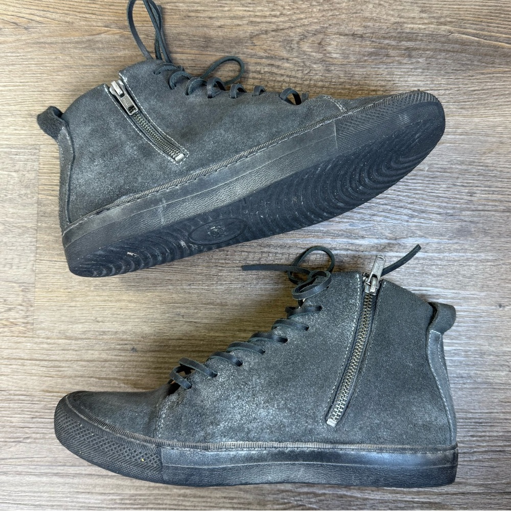 Ricardo Almedia Suede Gray High-Top Bota Sneakers, Zippers, EU sz 38, US - 5.5-6 - Picture 2 of 9